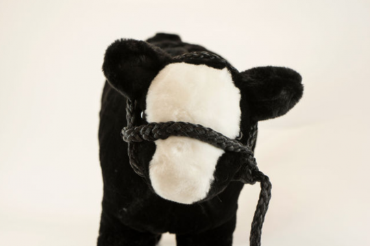 stuffed black cow